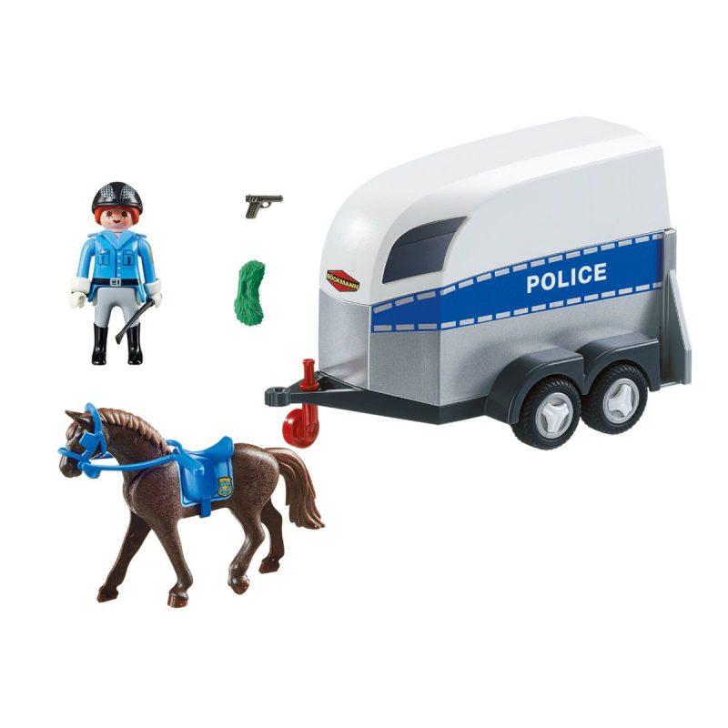 achat-vente-en-ligne-playmobil-policier-a-cheval-et-remorque-jeux-de-construction-enfants-garçon-etoilejouet-maroc